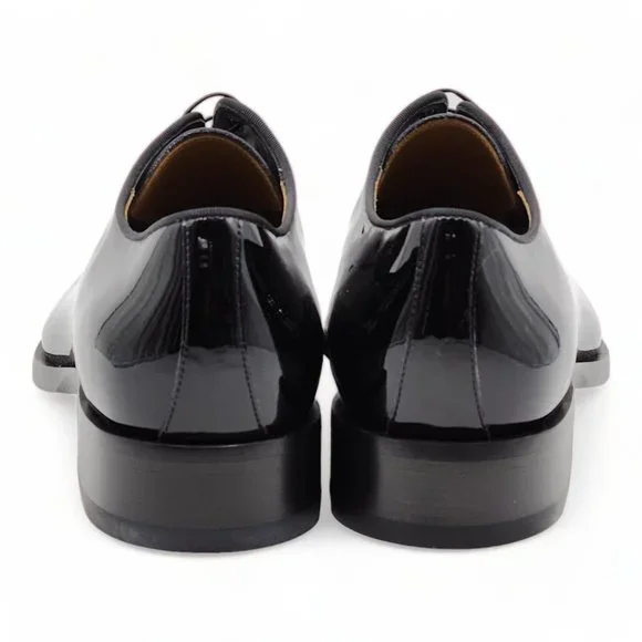 Christian Louboutin Chambeliss Patent Leather Tuxedo Derby Shoes - Picture 5 of 12